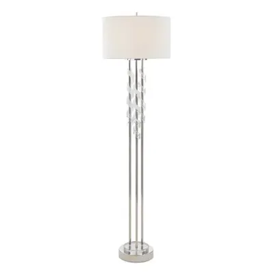 Floor Lamp with Frosted Glass Swirls