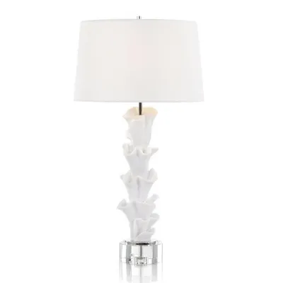 White Sculptural Table Lamp
