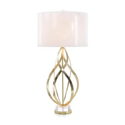 Swirls of Brass Ribbons Table Lamp