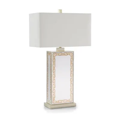 Églomisé and Champagne Gold Table Lamp