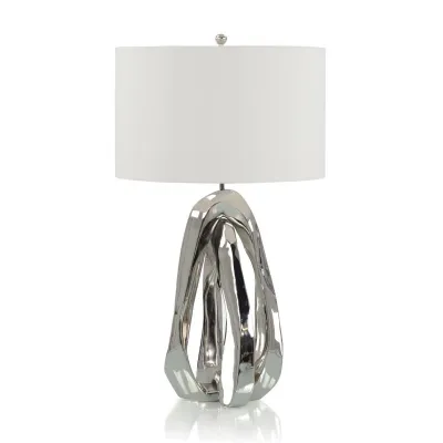 Amorphic Nickel Table Lamp