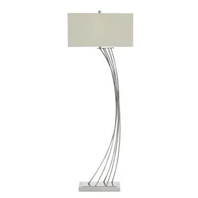 Cambered Nickel Floor Lamp