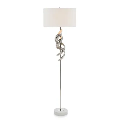 Nickel Sinuous Floor Lamp