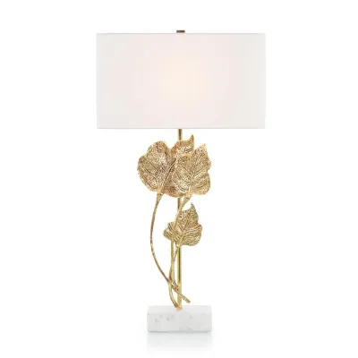 Antique Gold Leaf Table Lamp