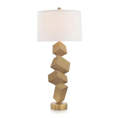 Trompe-L'Oeil Table Lamp 35"H X 14.5"W X 15.5"D Gold