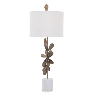 Petal Table Lamp 39"H X 16"W X 16"D Brass