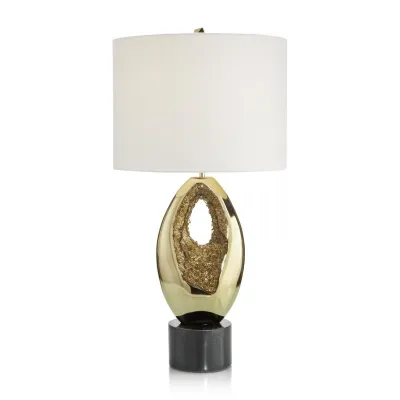 Glass Geode Table Lamp 32.5"H X 16"W X 16"D