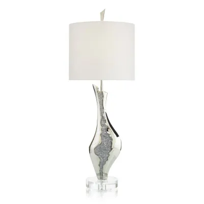 Glass Geode Table Lamp 39"H X 14"W X 14"D