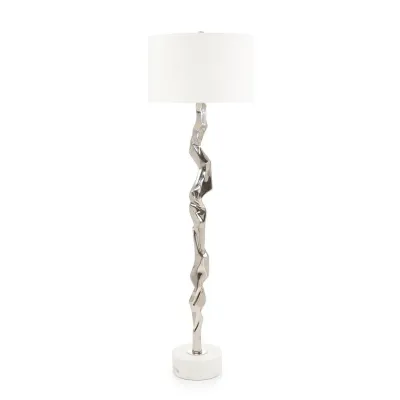 Polished Nickel Geometric 67.5"H Floor Lamp