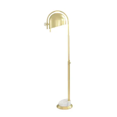 Industrial Modern Floor Lamp 59.75"H X 10"W X 15"D Brass