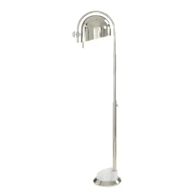 Industrial Modern Floor Lamp 59.75"H X 10"W X 15"D Polished Nickel