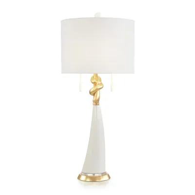 Table Lamp 38.75"H Gold Loves Me Knot