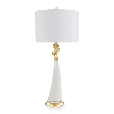 Table Lamp 38.75"H Gold Loves Me Knot