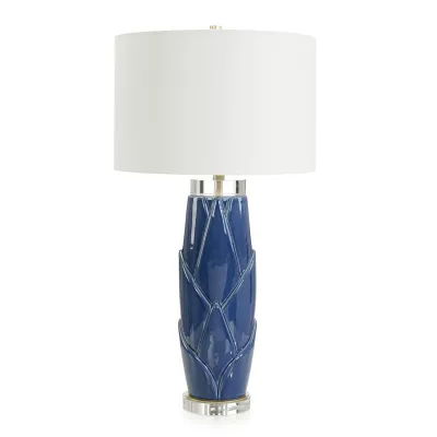 Lush Leaves Table Lamp, Blue