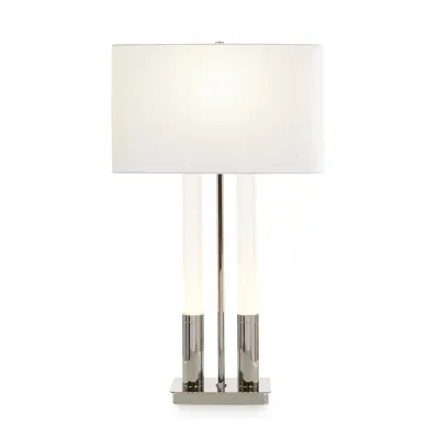Gemini Table Lamp, Nickel