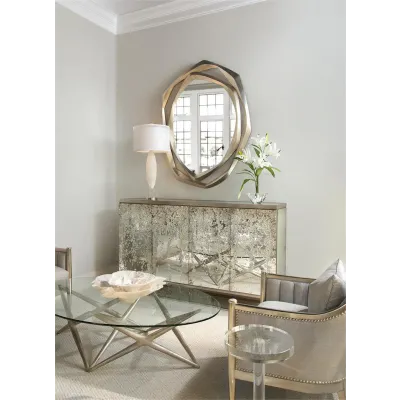 Alabaster Table Lamp with Crystal Base
