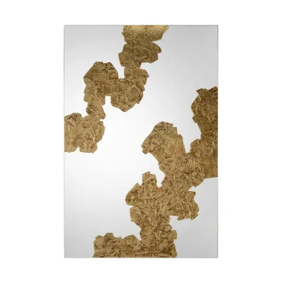 Nuvole Gold Rectangular Mirror 44"W x 68"H x 2.25"D