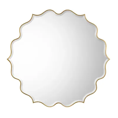 Starstruck Scalloped Round Mirror 57"W x 57"H x 3"D
