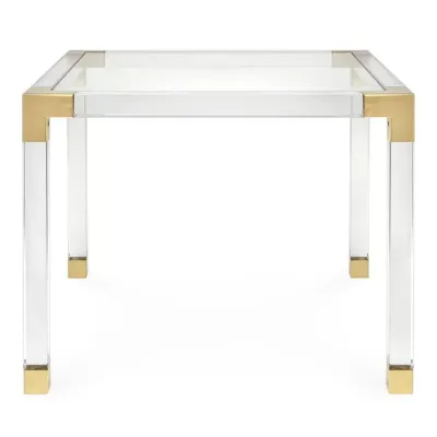 Jacques Game Table/Square Dining Table Brass