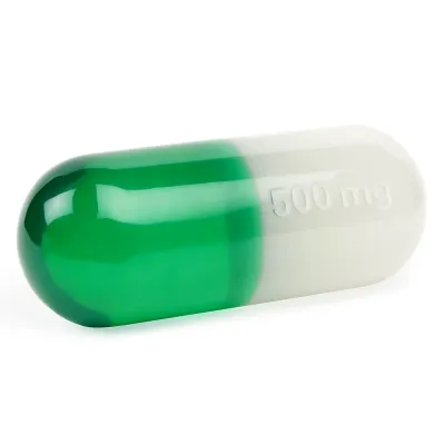 Large Acrylic Pill - Green