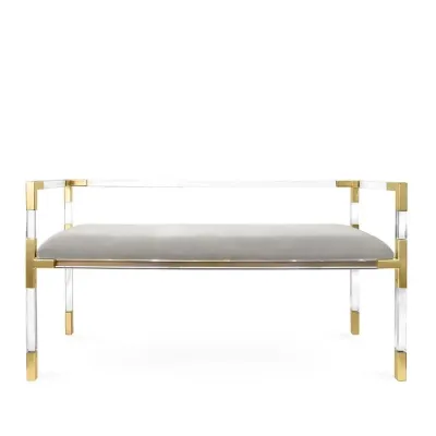 Jacques Bench Brass/Rialto Smoke
