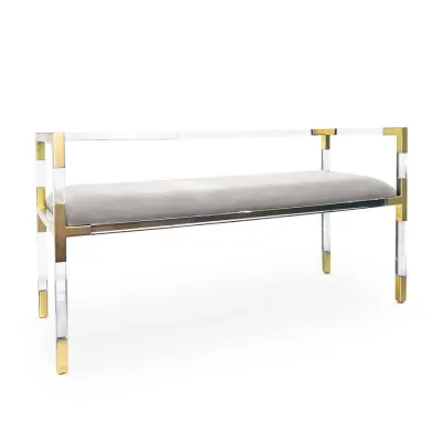 Jacques Bench Brass/Rialto Smoke