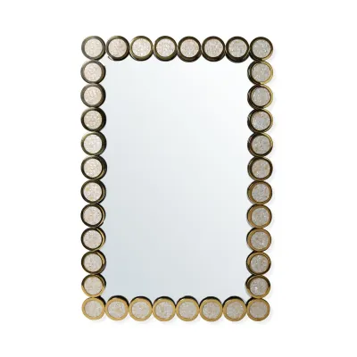 Rings Rectangular Mirror Pearl/Brass