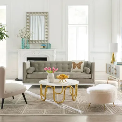 Kidney Ottoman Shearling