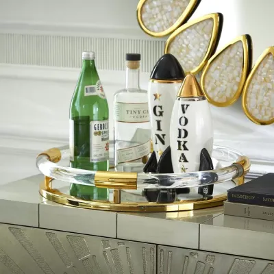 Jacques Round Tray Brass