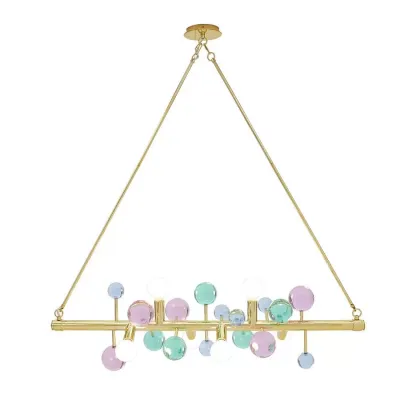 Globo 6-Light Linear Chandelier Multi