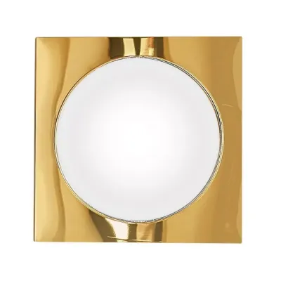 Globo Convex Round Mirror Brass