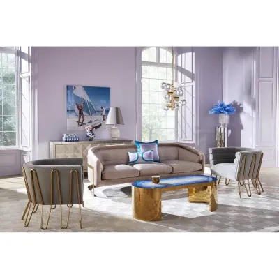 Maxime Club Chair Lido Celadon/Brass