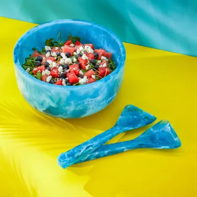 Mustique Salad Serving Set Blue