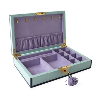 Le Wink Lacquer Jewelry Box - Ice Blue/Lavender