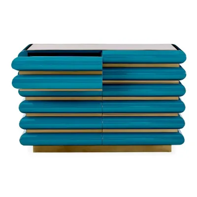 Kiki Six-Drawer Dresser Teal