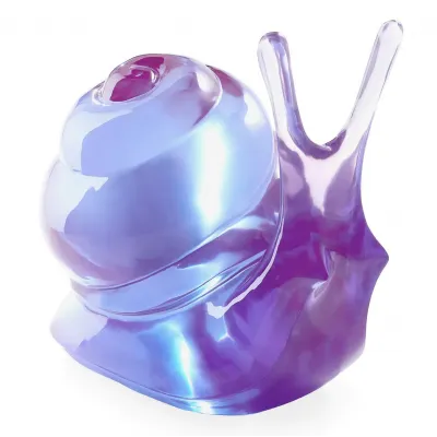 Giant Acrylic Snail Purple