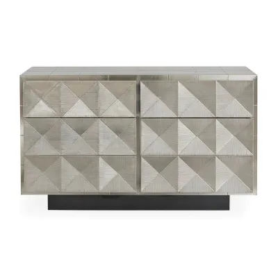 Talitha Six-Drawer Dresser Nickel