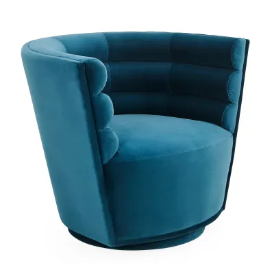 Maxime Club Swivel Chair Varese Petrol