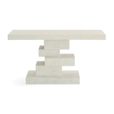Cubist Console - Ivory Raffia