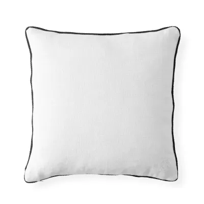 Eden Square Pillow 18" x 18" White/Black