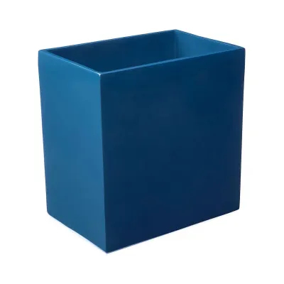 Lacquer Navy Wastebasket