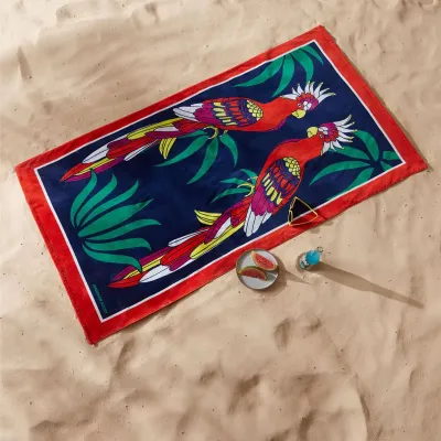 Parrots Printed Beach Towel 40" x 70"