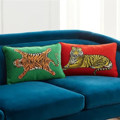 Safari Needlepoint Pillow