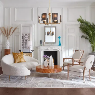 Polly Six-Light Chandelier Blue