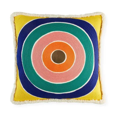 Scala Corded Bullseye Square Pillow