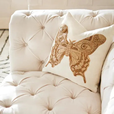 Muse Butterfly Throw Pillow