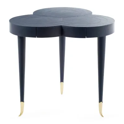 Flow Leather Trefoil Table Bone