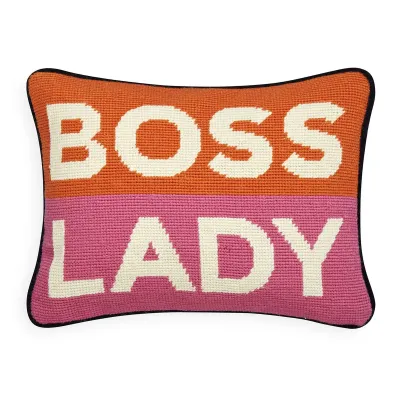 Boss Lady Needlepoint Pillow