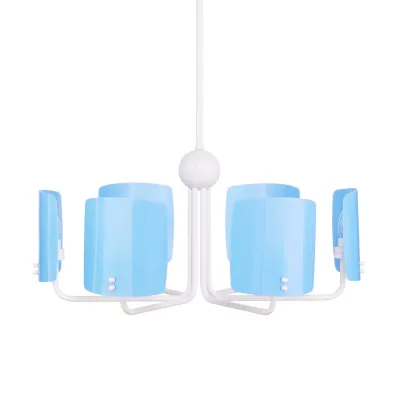 Polly Six-Light Chandelier Blue