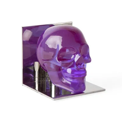 Skull Bookends Purple